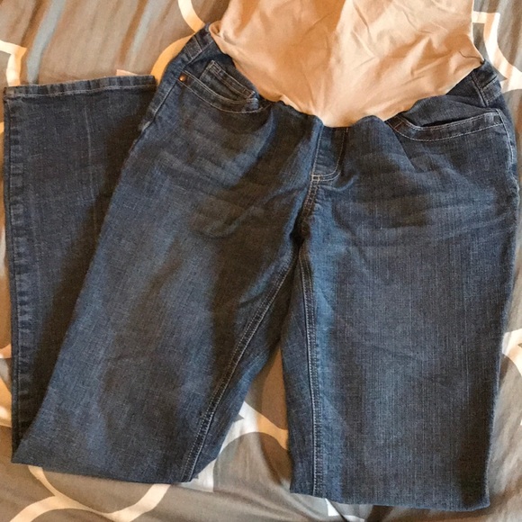 Indigo Blue Denim - Maternity straight leg jeans